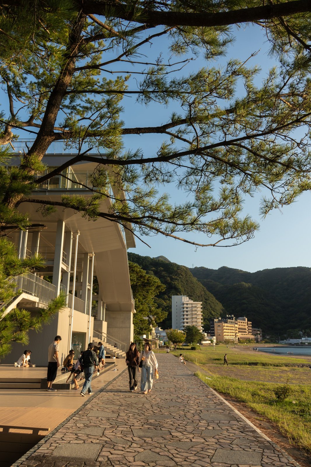 海辺へ続く、会場の道